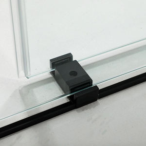 Réglable <span class=keywords><strong>60</strong></span> pouces. W X 58 pouces. Porte <span class=keywords><strong>de</strong></span> <span class=keywords><strong>douche</strong></span> <span class=keywords><strong>en</strong></span> <span class=keywords><strong>verre</strong></span> sans cadre avec kit <span class=keywords><strong>de</strong></span> <span class=keywords><strong>douche</strong></span> noir complet et porte coulissante <span class=keywords><strong>en</strong></span> <span class=keywords><strong>verre</strong></span> - Product Image 5