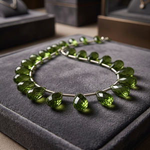 Perlas de Peridoto Verde en Forma de Lágrima, GEMSTONE Gopika - Product Image 3