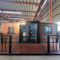Maison mobile de luxe préfabriquée prête à l'emploi de 40, 30 ou 20 pieds, extensible, en conteneur, structure en acier préfabriquée, maison portable
