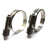Collier de serrage à vis sans fin en acier inoxydable robuste à couple élevé et tension constante de qualité industrielle pour applications automobiles et marines