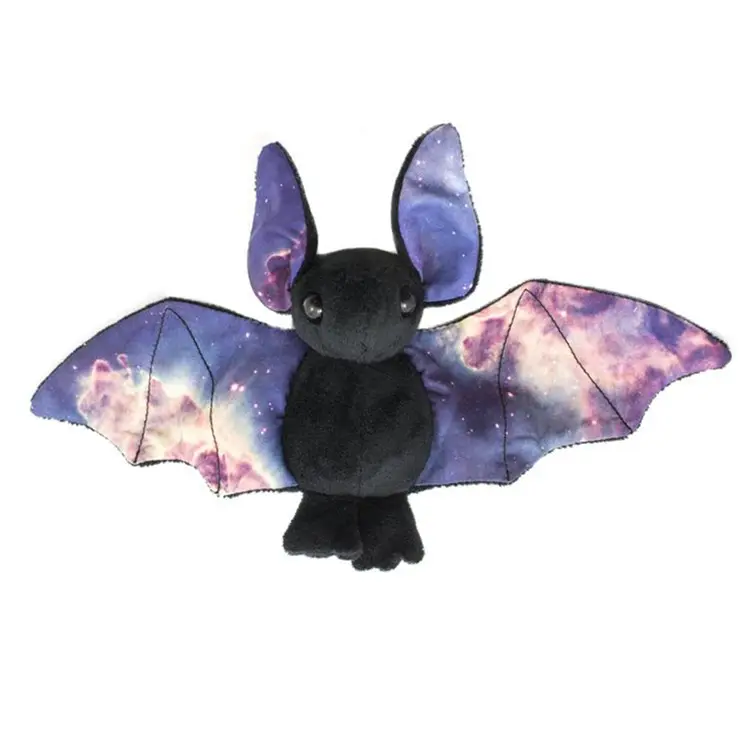 Black Galaxy Bat Stuffed Animal Plush Toy Bat Plushie