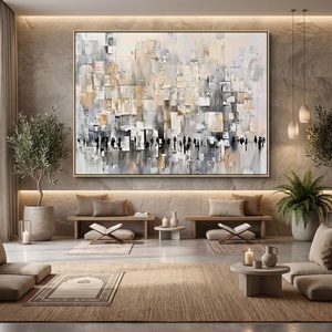 Pintura Abstracta Moderna Hecha a Mano de la Pared del Templo de Jerusalén, Arte Religioso Judío en Lienzo, Regalo para Sukkot y Hanukkah - Product Image 6