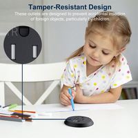 Tomas de corriente empotradas de EE. UU. de 2 pulgadas, tipo C, toma de corriente de escritorio, ojal de alimentación de escritorio, tira de alimentación empotrada de 20W PD de 20W