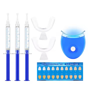 Kit de blanchiment dentaire professionnel portable avec 5 lumières LED et seringues de gel blanchissant, personnalisation de la marque pour une utilisation à domicile et en voyage - Product Image 4