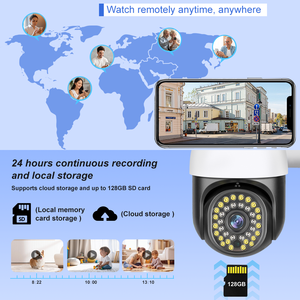 <span class=keywords><strong>Caméra</strong></span> de sécurité extérieure sans fil Tuya <span class=keywords><strong>Smart</strong></span> <span class=keywords><strong>Life</strong></span> 3MP HD 2.4G Wifi IP PTZ 12V, étanche, avec détection humaine IA - Product Image 5