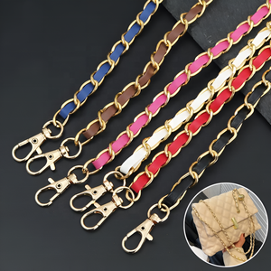 Accesorios al por mayor para correas de hombro de <span class=keywords><strong>bolsos</strong></span>: Cadena metálica <span class=keywords><strong>y</strong></span> herrajes de cuero para <span class=keywords><strong>bolsos</strong></span> <span class=keywords><strong>y</strong></span> carteras - Product Image 1