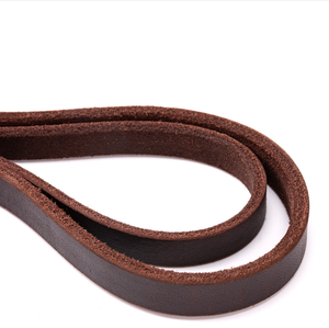 Superventas personalizado duradero de alta calidad de cuero genuino mango de nylon perro correa de plomo Conjunto Clásico sólido mascota - Product Image 3