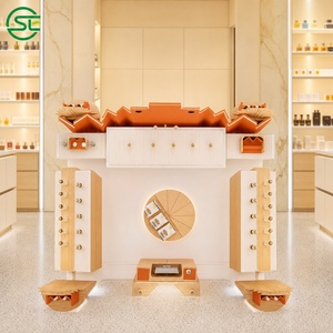 Présentoir pop-up tendance pour parfums, présentoir de magasin de cosmétiques stratifié, idées de kiosque personnalisé pour parfums en centre commercial - Product Image 4