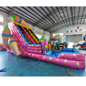 Tobogán acuático inflable comercial para patio trasero con temática de helado para adultos - Product Image 2