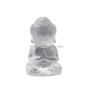 Распродажа, резная резьба из натурального прозрачного кристалла, детский Будда для рейки фэншуй