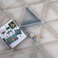 Nouvelle arrivée, tapis rond géométrique abstrait tendance, couleur claire, PP, facile à nettoyer, pour la décoration de la maison, salon, chambre à coucher, tapis de sol