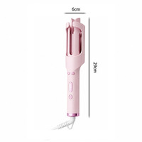Fer à boucler automatique rotatif - Baguette à boucler pour des ondulations de plage, en tourmaline LED, portable et léger, idéal pour les voyages