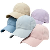 Gorra de Béisbol Personalizada de Secado Rápido, Ligera, de Perfil Bajo, para Deportes al Aire Libre, Golf, con 6 Paneles, Malla de Nailon Perforada con Láser