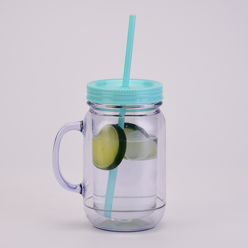 20oz Transparent Clear Custom Color Square Wide Mouth Durable Mason Jar  with Handle Food Grade Mason Mug Cup with Lid and Straw| Alibaba.com