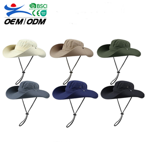 Custom Plain Summer Casual Large Brim <b>Sun</b> Protection Climbing Bucket Fisherman <b>Hat</b> for Women <b>Men</b> Cycling - Product Image 1