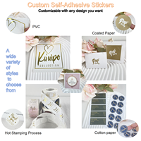 Étiquettes autocollantes personnalisées en PVC à simple face pour sceller et décorer les emballages cadeaux pour les petites entreprises