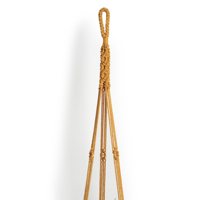 Cesto Suspenso Artesanal de Algodão Natural para Interiores, Estilo Novo, Suporte para Plantas Esculpido à Mão, para Vasos de 6-12 Polegadas, Ideal para Flores e Plantas