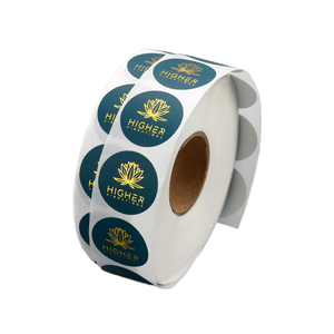 Etiquette ronde en feuille d'or imprimée avec logo de marque personnalisé étiquettes étanches autocollants en papier adhésif pour emballage - Product Image 6