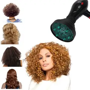 Shiny Black Universal Hair Diffuser Adaptable For Blow Dryers Attachment For Curly Or Wavy