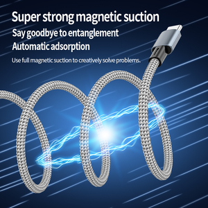 Coil Absorption Braided 5a Simultaneous Fast Charging Self Usb Magnet Charge <strong>Suction</strong> <strong>Data</strong> <strong>Magnetic</strong> Cable <strong>for</strong> Phone - Product Image 4