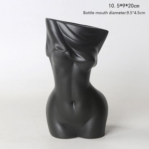 Hiện đại sáng tạo sexy nữ điêu khắc gốm Tabletop Vase trang trí nội thất phòng khách đồ nội thất với Flower Vase & Chậu gốm - Product Image 5