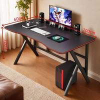 Escritorio para Computadora en Forma de K, Escritorio Simple para Deportes Electrónicos, Mesa de Juego con Textura de Fibra de Carbono, Mesa para Computadora de Escritorio para el Hogar