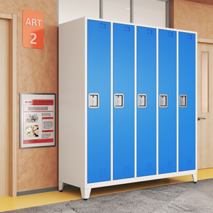 Armoire de rangement multifonctionnelle-Armoire en métal avec casiers à colis et à bagages pour la salle de sport - Product Image 4