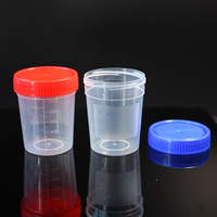 Conteneur d'échantillon de tabouret, en plastique, jetable, avec cuillère, 50 pièces