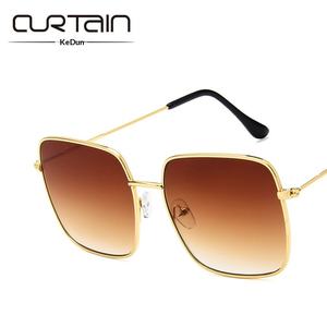 <span class=keywords><strong>Lunettes</strong></span> de soleil carrées en métal pour célébrités d'<span class=keywords><strong>Internet</strong></span>, style coréen, rétro, tendance, grande monture, protection UV400, <span class=keywords><strong>lunettes</strong></span> de soleil pour femmes - Product Image 4