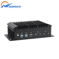 PC Industrial Integrado Sin Ventilador ZOOMWIN |   Mini Computadora Robusta con 2 Puertos RS232 COM y Múltiples Puertos USB para Automatización de Fábrica e IoT