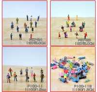 Figurine miniature architecturale humaine à l'échelle HO N, écologique, pour salle de bain tropicale, modèle de train, figurine de chemin de fer