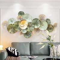 Hiasan dinding bunga ruang tamu besar gantung logam mewah gaya Nordic kustom 167x80cm DDP cepat Dropshipping