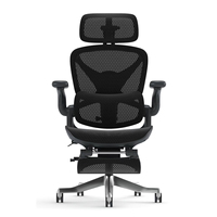 Chaise de bureau ergonomique moderne à dossier haut avec appui-tête à double axe, support dorsal dynamique, inclinaison à quatre positions et pivotante