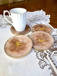 แผ่นรองแก้วเรซิ่นดีไซน์ขายดีอันดับต้นๆ สำหรับแก้วกาแฟ ชา ไวน์ และใช้ในบ้าน สำนักงาน บาร์ และร้านอาหาร มีจำหน่ายในราคาส่งออก - Product Image 4