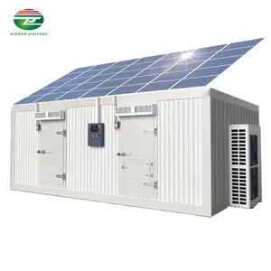 Xiamen Jialiang chambre froide à énergie solaire pour poisson et viande panneau solaire chambre froide 20ft chambre froide stockage