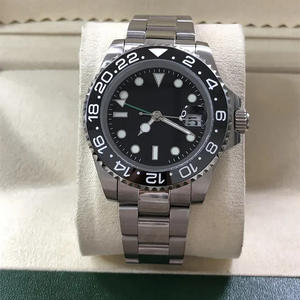 Reloj de Lujo para Hombre, Mecánico Automático <span class=keywords><strong>GMT</strong></span>, con Correa de Acero Inoxidable y Aleación de Moda, Cierre de Mariposa, Cristal de Zafiro - Product Image 1