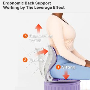 Cojín ergonómico de gel para asiento de coche y oficina con soporte lumbar plegable Agujeros de ventilación Alivia el dolor de espalda - Product Image 2