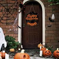 Guirlande fantôme en bois pour Halloween, directement de l'usine, panneau de porte ou décoration murale pour une ambiance festive à la maison
