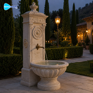 <span class=keywords><strong>Fontaine</strong></span> murale extérieure <span class=keywords><strong>en</strong></span> marbre avec colonne sculptée, bassin et robinet – <span class=keywords><strong>Fontaine</strong></span> d'eau <span class=keywords><strong>en</strong></span> <span class=keywords><strong>pierre</strong></span> <span class=keywords><strong>pour</strong></span> jardin, villa, hôtel, projet paysager - Product Image 5