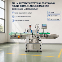 Machine d'étiquetage verticale sur pied en acier inoxydable haute performance pour bouteilles rondes, destinée aux lignes de produits cosmétiques et alimentaires
