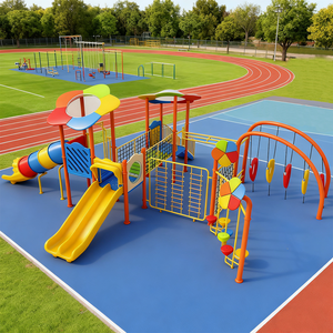 Aire de jeux extérieure pour enfants, jeux de jungle, toboggan <span class=keywords><strong>d</strong></span>'escalade, aire de jeux personnalisée de luxe - Product Image 1