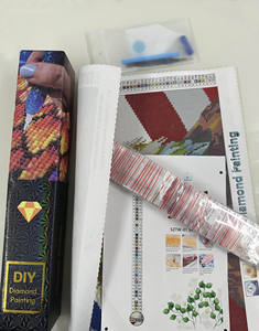 Kits d'art diamanté Fleurs et Papillons Paysagers, Peintures de gemmes à forage rond <span class=keywords><strong>complet</strong></span> pour la décoration murale de la maison - Product Image 5