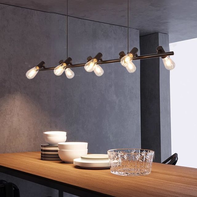 Vintage Iron LED Pendant Lights Middle for Living Room American-Style Restaurants Cafes Milk Tea Shops Cashier Counters Bars