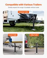 Cric de remorque Ambull Factory en gros pour caravanes, 5000 lb, à souder sur tuyau, pivotant, avec poignée ergonomique
