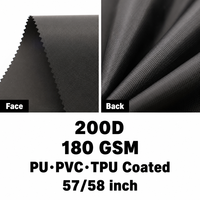 200D 100% Polyester pour produits d'extérieur et bagages, tente, auvent, sac à dos, PU, PVC, TPU