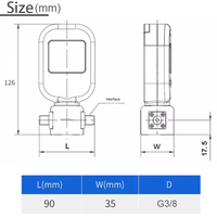 Pengukur aliran Gas hidrogen Argon, Argon Co2 aliran kecil, pengukur aliran massa Gas termal mikro dengan Output 4-20mA/RS485