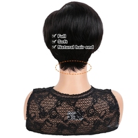 Perruque Lace Front wig brésilienne courte pour femmes noires, qualité supérieure, cheveux humains, coupe Pixie, bon marché, nouvelle collection