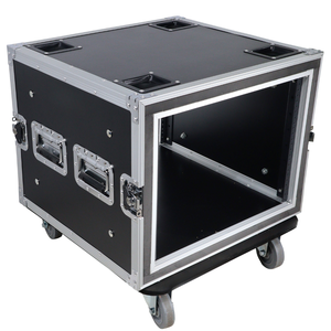 אספקת מפעל גודל מותאם אישית ATA סגנון 8U עמיד בפני זעזועים מתלה עמיד למים מארז טיסה 18 אינץ' עומק עם גלגלים - Product Image 4