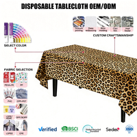 Nappe de table imprimée animaux de la jungle (léopard, tigre, zèbre) pour fêtes et pique-niques – Design tendance