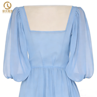 personnalisé haut de gamme automne vêtements OEM élégant Maxi Dames à manches longues Femmes robe casual 100% Lin Robes